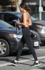 ASHLEY MADEKWE in Sports Bra and Leggings Out in Los Angeles 04/26/2017