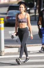 ASHLEY MADEKWE in Sports Bra and Leggings Out in Los Angeles 04/26/2017
