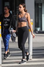 ASHLEY MADEKWE in Sports Bra and Leggings Out in Los Angeles 04/26/2017