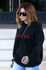 ASHLEY TISDALE Leave Barneys in Los Angeles 03/31/2017