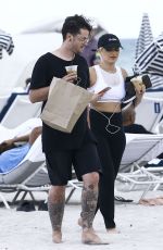 BEBE REXHA at a Beach in Miami 04/08/2017
