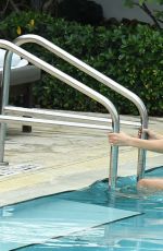BELLA HADID in Bikini at a Pool in Miami 04/28/2017