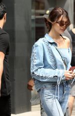 BELLA HADID in Jeans Leaves Her Apartment in New York 04/29/2017