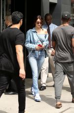 BELLA HADID in Jeans Leaves Her Apartment in New York 04/29/2017
