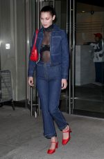 BELLA HADID Leaves an Office in New York 04/04/2017