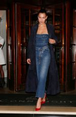 BELLA HADID Leaves Connaught Hotel in London 04/20/2017