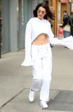 BELLA HADID Leaves Her Apartment in New York 04/27/2017