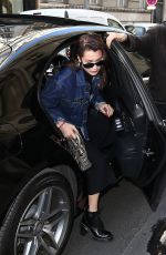 BELLA HADID Out and About in Paris 04/21/2017