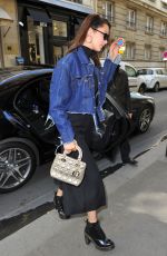 BELLA HADID Out and About in Paris 04/21/2017