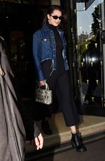 BELLA HADID Out and About in Paris 04/21/2017