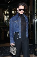 BELLA HADID Out and About in Paris 04/21/2017