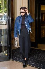 BELLA HADID Out and About in Paris 04/21/2017