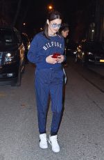 BELLA HADID Out for Dinner in New York 0405/2017