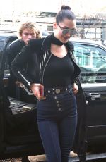 BELLA HADID Out in New York 04/06/2017