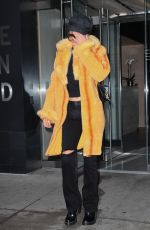BELLA HADID Out in New York 04/25/2017