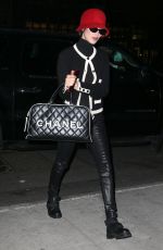 BELLA HADID Returning to Her Hotel in New York 04/24/2017