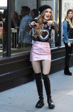 BELLA THORNE Arrives at AOL Studios in New York 04/18/2017