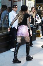BELLA THORNE Arrives at AOL Studios in New York 04/18/2017