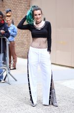 BELLA THORNE Arrives at Live with Kelly in New York 04/19/2017