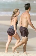 BILLIE LOURD and Taylor Lautner at a Beach in St. Barts 04/09/2017