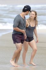 BILLIE LOURD and Taylor Lautner at a Beach in St. Barts 04/09/2017