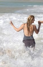 BILLIE LOURD and Taylor Lautner at a Beach in St. Barts 04/09/2017