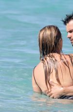 BILLIE LOURD and Taylor Lautner at a Beach in St. Barts 04/09/2017