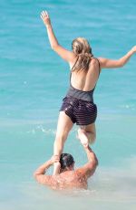 BILLIE LOURD and Taylor Lautner at a Beach in St. Barts 04/09/2017