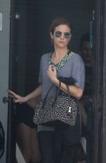 BRITTANY SNOW Leaves Pilates Class in Los Angeles 04/25/2017