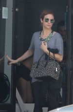BRITTANY SNOW Leaves Pilates Class in Los Angeles 04/25/2017