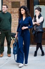 CAMILA ALVES in Pant Suit Out in New York 04/05/2017