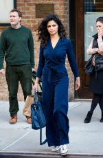 CAMILA ALVES in Pant Suit Out in New York 04/05/2017