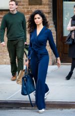 CAMILA ALVES in Pant Suit Out in New York 04/05/2017