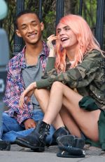 CARA DELEVINGNE and Jaden Smith on the Set of Life in a Year in Toronto 04/20/2017