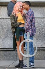 CARA DELEVINGNE and Jaden Smith on the Set of Life in a Year in Toronto 04/20/2017