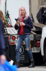 CARA DELEVINGNE on the Set of Life in a Year in Toronto, April 2017