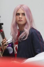 CARA DELEVINGNE on the Set of Life in a Year in Toronto, April 2017