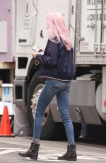 CARA DELEVINGNE on the Set of Life in a Year in Toronto, April 2017