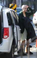 CARA DELEVINGNE with a Shaved Head on the Set of Life in a Year in Toronto 04/24/2017