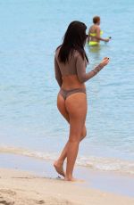 CHANTEL JEFFRIES and YESJULZDJ in Bikinis on the Beach in Miami 04/25/2017