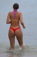 CHANTEL JEFFRIES and YESJULZDJ in Bikinis on the Beach in Miami 04/25/2017