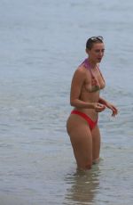 CHANTEL JEFFRIES and YESJULZDJ in Bikinis on the Beach in Miami 04/25/2017