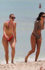 CHANTEL JEFFRIES and YESJULZDJ in Bikinis on the Beach in Miami 04/25/2017