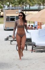 CHANTEL JEFFRIES and YESJULZDJ in Bikinis on the Beach in Miami 04/25/2017