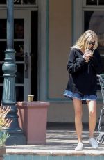 CHARLOTTE MCKINNEY and Ben Robson Out for Coffee in Malibu 04/09/2017