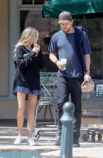 CHARLOTTE MCKINNEY and Ben Robson Out for Coffee in Malibu 04/09/2017