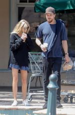 CHARLOTTE MCKINNEY and Ben Robson Out for Coffee in Malibu 04/09/2017