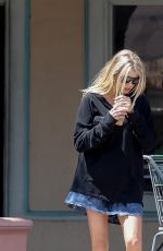 CHARLOTTE MCKINNEY and Ben Robson Out for Coffee in Malibu 04/09/2017