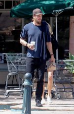 CHARLOTTE MCKINNEY and Ben Robson Out for Coffee in Malibu 04/09/2017