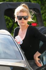 CHARLOTTE MCKINNEY at a Gas Station in Los Angeles 04/06/2017